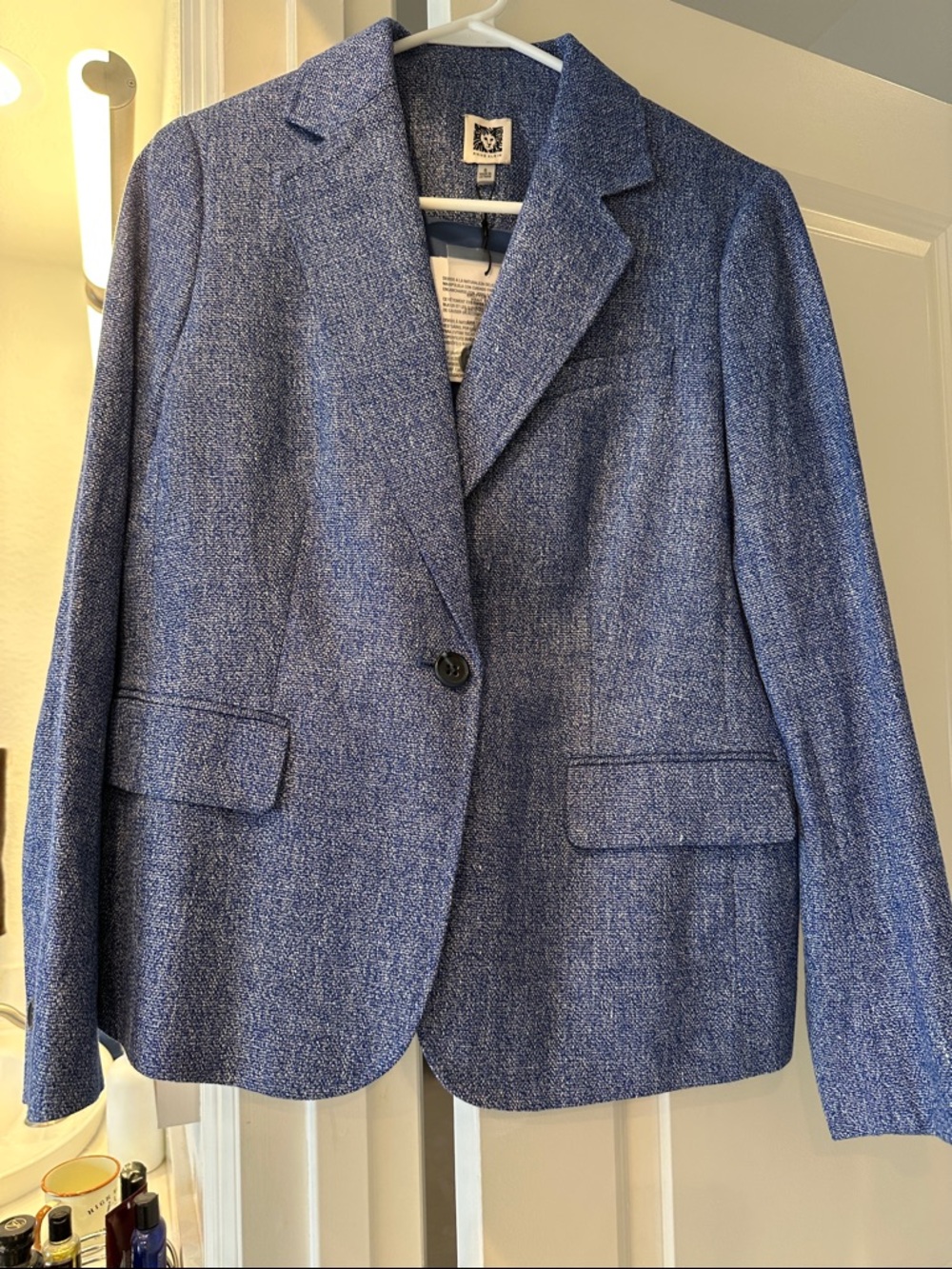 Anne Klein Blue-White Tweed SUIT